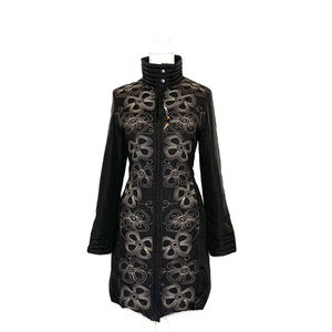 Via Spigga S black/wh embroidered down coat
